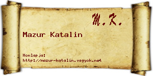 Mazur Katalin névjegykártya