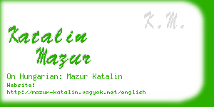 katalin mazur business card